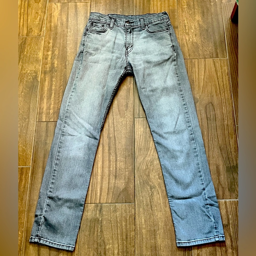 Mens Levi’s 30x32 511 light grey jeans